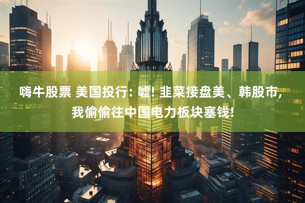 嗨牛股票 美国投行: 嘘! 韭菜接盘美、韩股市, 我偷偷往中国电力板块塞钱!