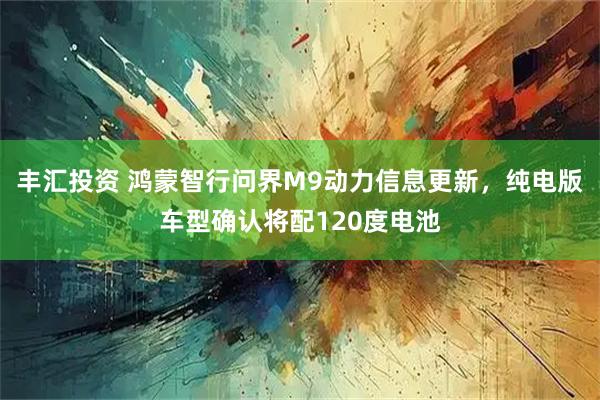 丰汇投资 鸿蒙智行问界M9动力信息更新，纯电版车型确认将配120度电池