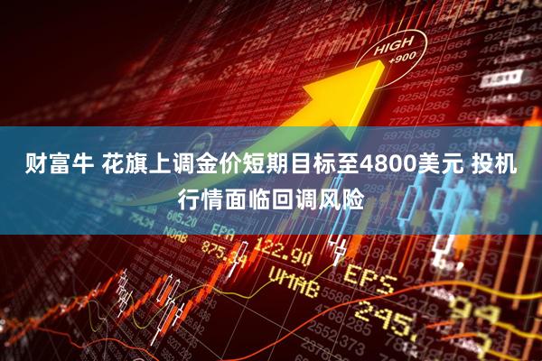 财富牛 花旗上调金价短期目标至4800美元 投机行情面临回调风险